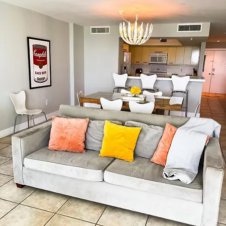 Castle Pavillon 8 Beachfront - Private Beach Access Loft With 2-Story, Pool, Tennis, Free Parking Access